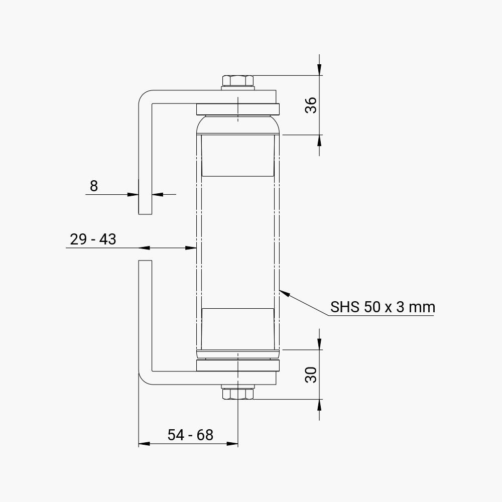 Aluminium Gate Rebate Bearing Hinge | Edgesmith