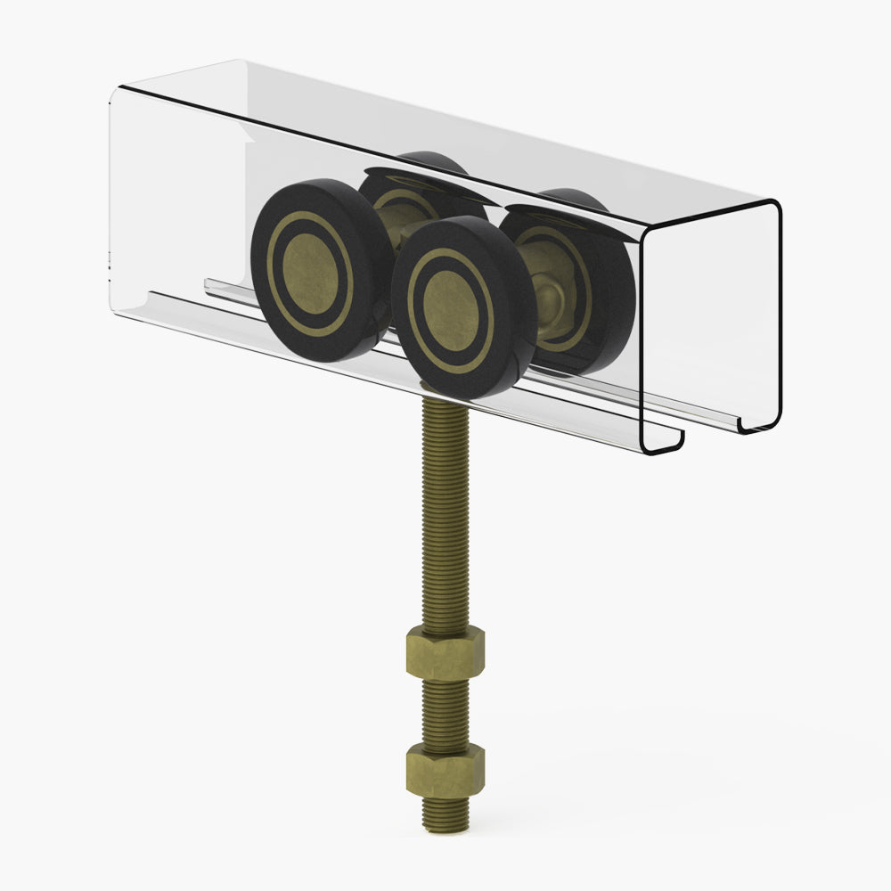 Hercules Four Wheel Curve Track Hanger | Edgesmith