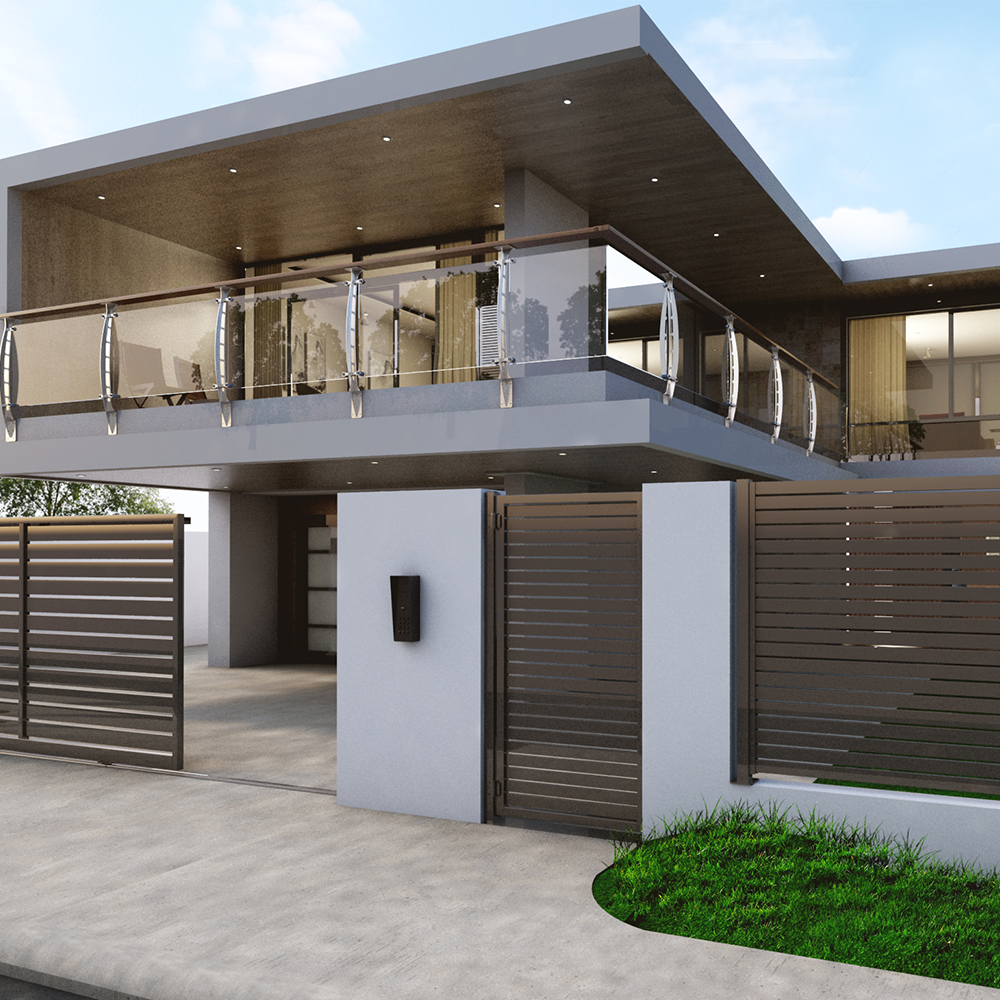 The Oasis-Aluminium Slat Fence Panel | Edgesmith