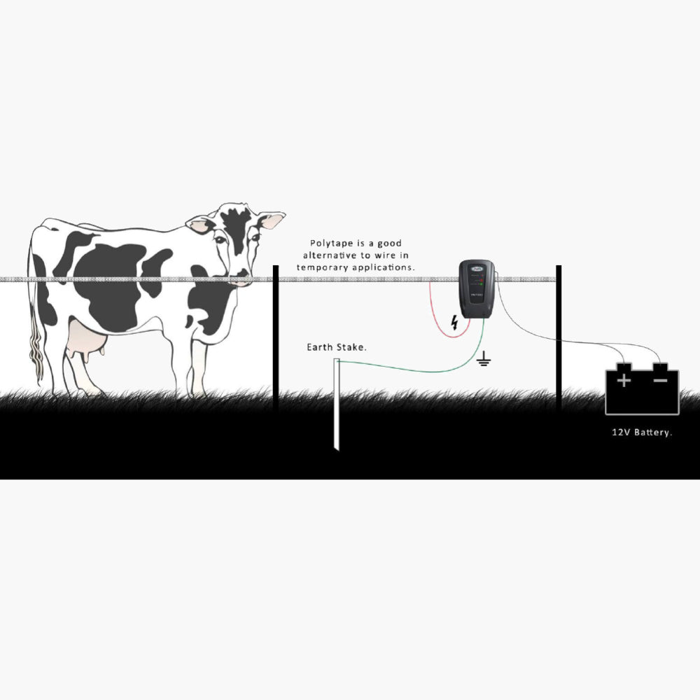 JVA PET100 Portable Electric Fence Energiser - 0.11J 1 km