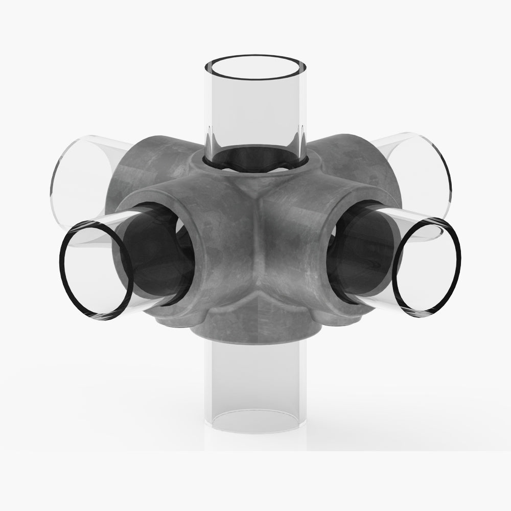 Pipe Clamp 2.06 - Four Socket Cross | Edgesmith