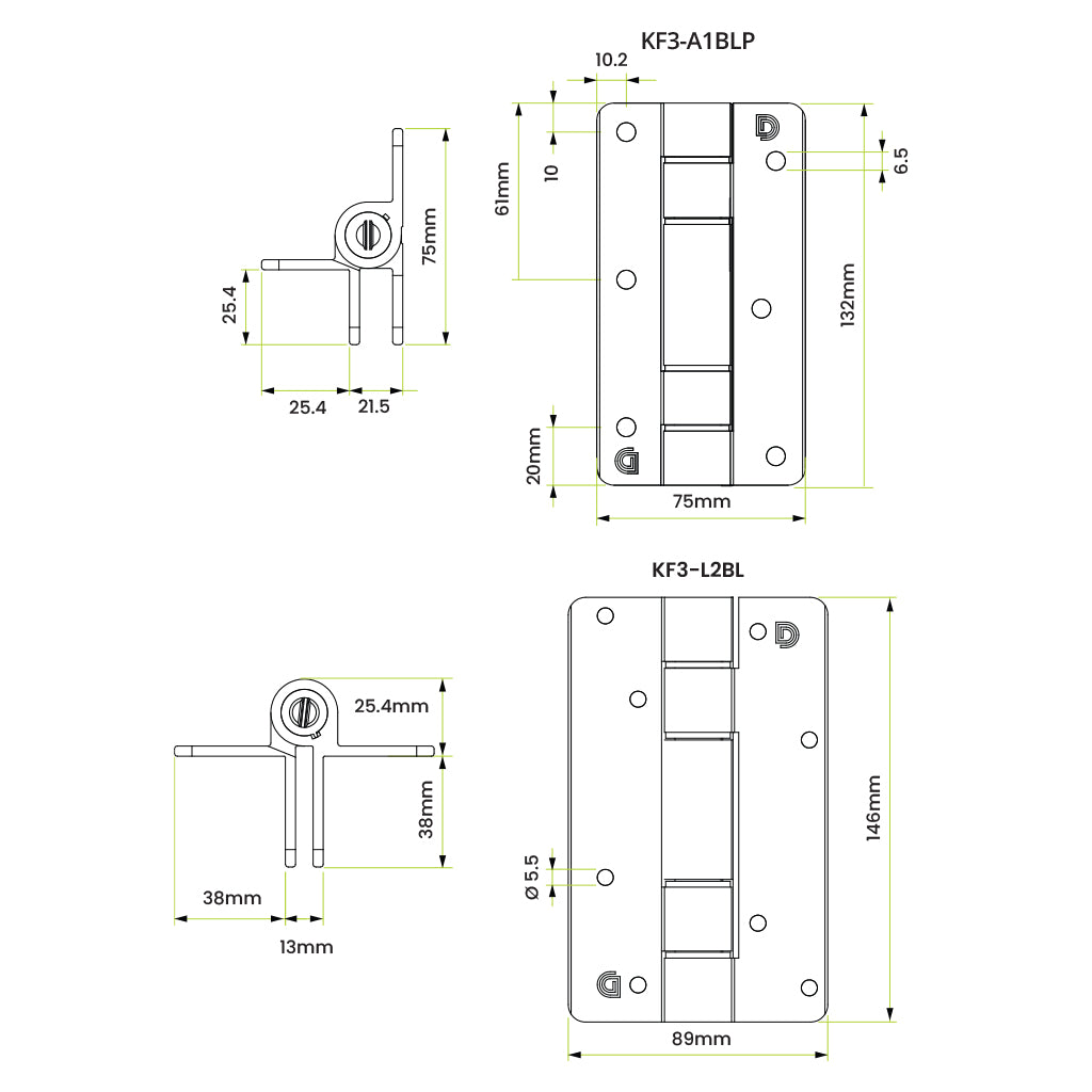 KwikFit Aluminium Gate Hinge
