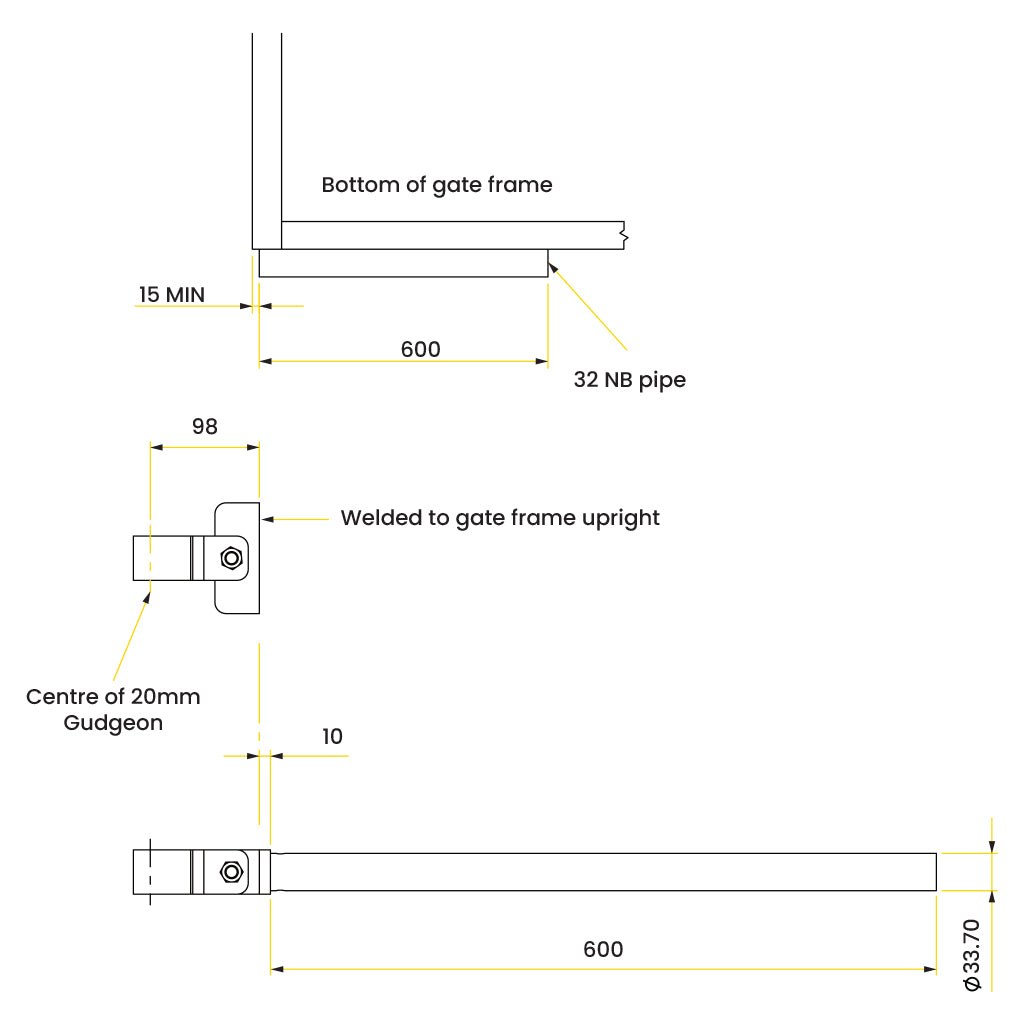 Rising Pipe Hinge