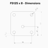 Aluminium Flange 125x8 Dimensions | Edgesmith