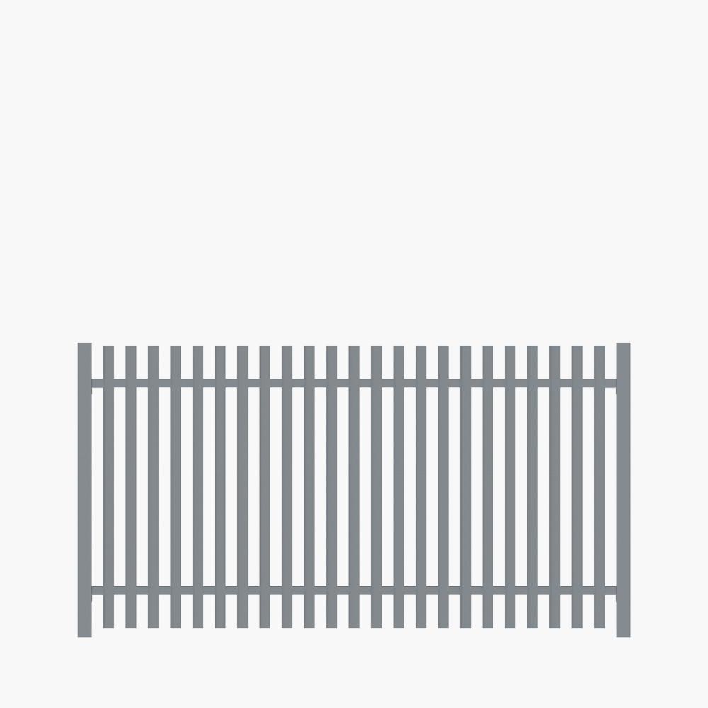 The Nicks Aluminium Angle Picket Fence Panel | Edgesmith