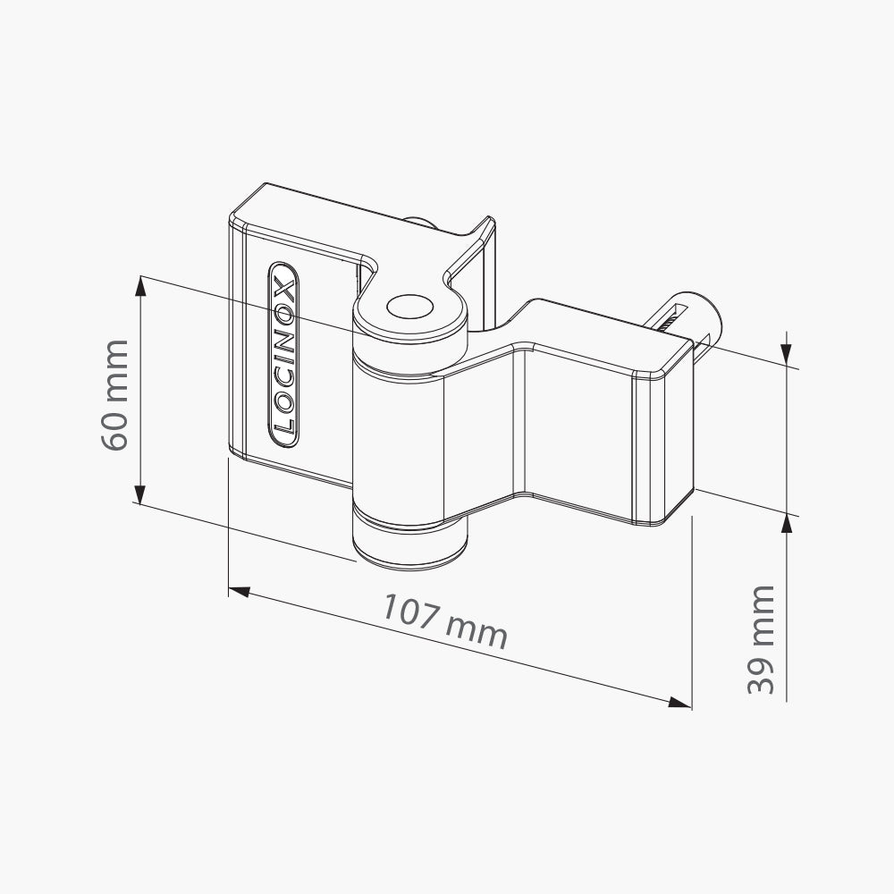 Puma Compact 180 deg Hinge - Dimensions | Edgesmith