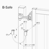 Locinox B-Safe Safety Cable - Dimensions | Edgesmith
