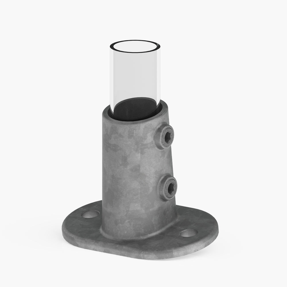 Pipe Clamp 4.05 - Railing Base Flange 0-11° | Edgesmith