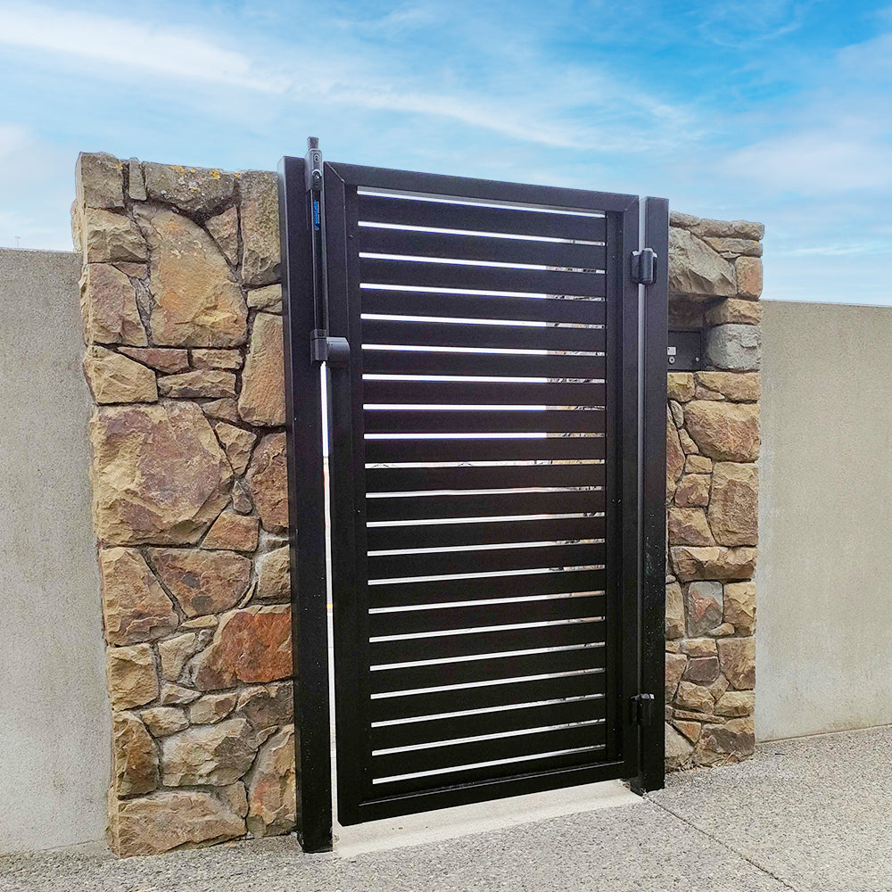 The Oasis Gate-Aluminium Slat Gate | Edgesmith