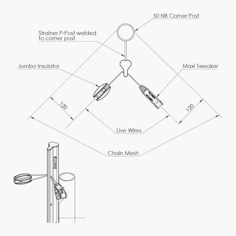 Electric Security Fence Post