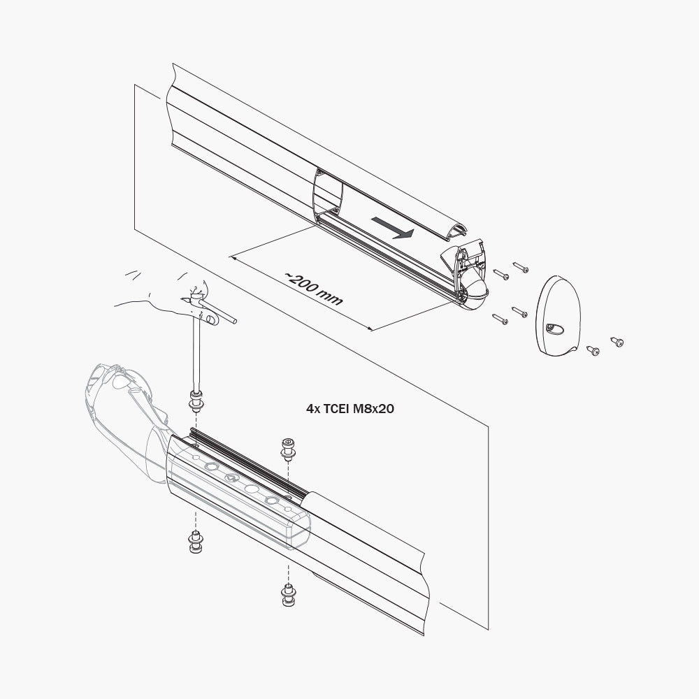 Beam for Bionik 4 Parking Barrier - Edgesmith