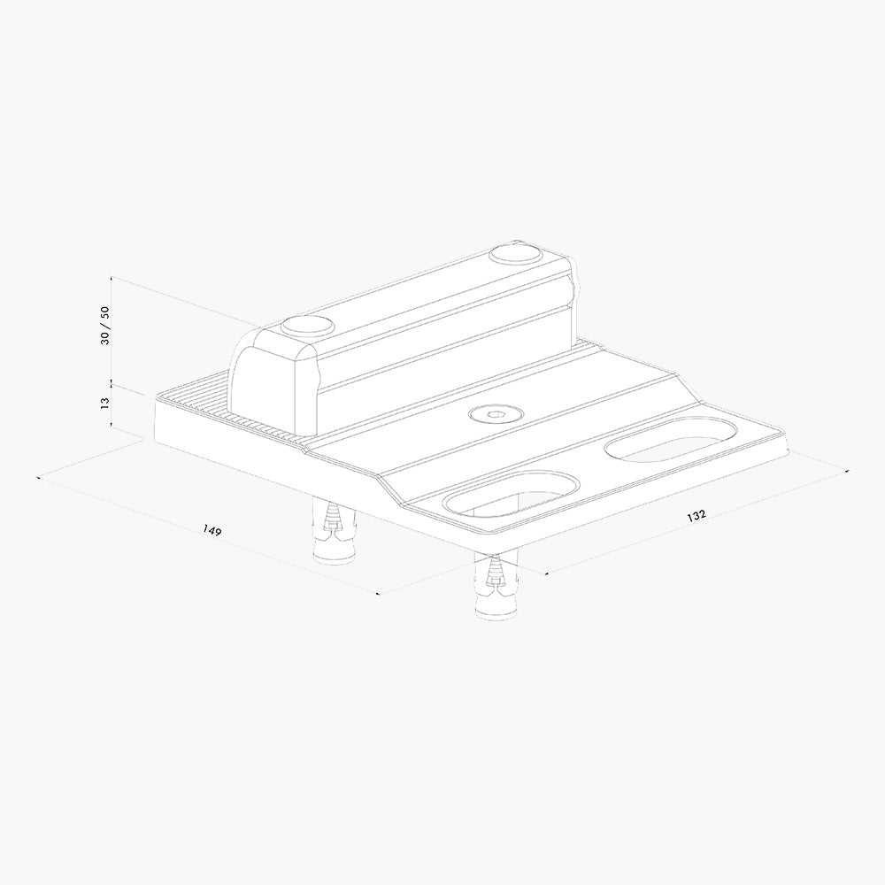 Adjustable Drop Bolt Ground stop Dimensions | Edgesmith